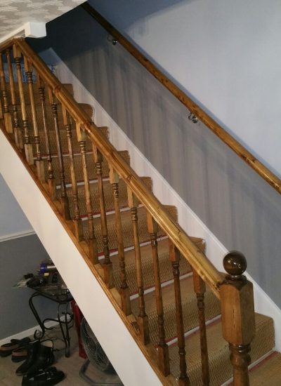 Finished banister and staircase - Wolf and Brown Ltd